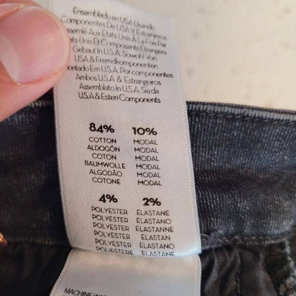 Mother The Looker Jeans Womens 24 Black Dark Wash Cat Got Your Tongue Denim - Picture 13 of 14